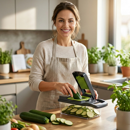 SliceMaster Pro™ — Corta, Ralla y Pica Todo en Segundos.