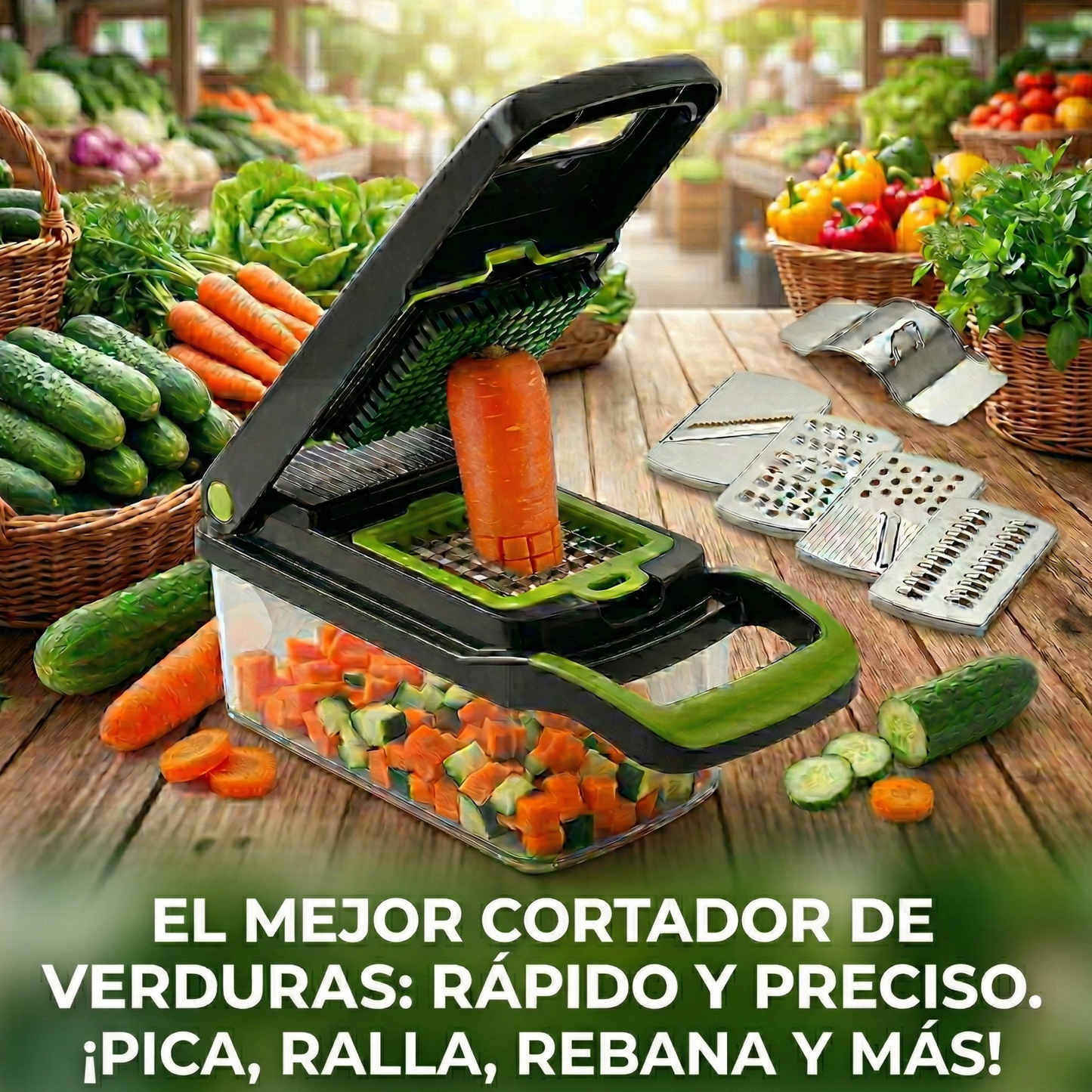 SliceMaster Pro™ — Corta, Ralla y Pica Todo en Segundos.