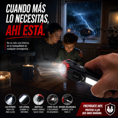 TacFlash™ – Linterna Táctica 5 en 1 Recargable USB