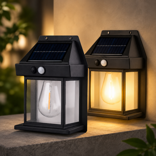 NightWatch Solar™ – Pack x2 Faroles LED con Sensor de Movimiento Ahorra Energía, Ilumina tu Exterior Toda la Noche