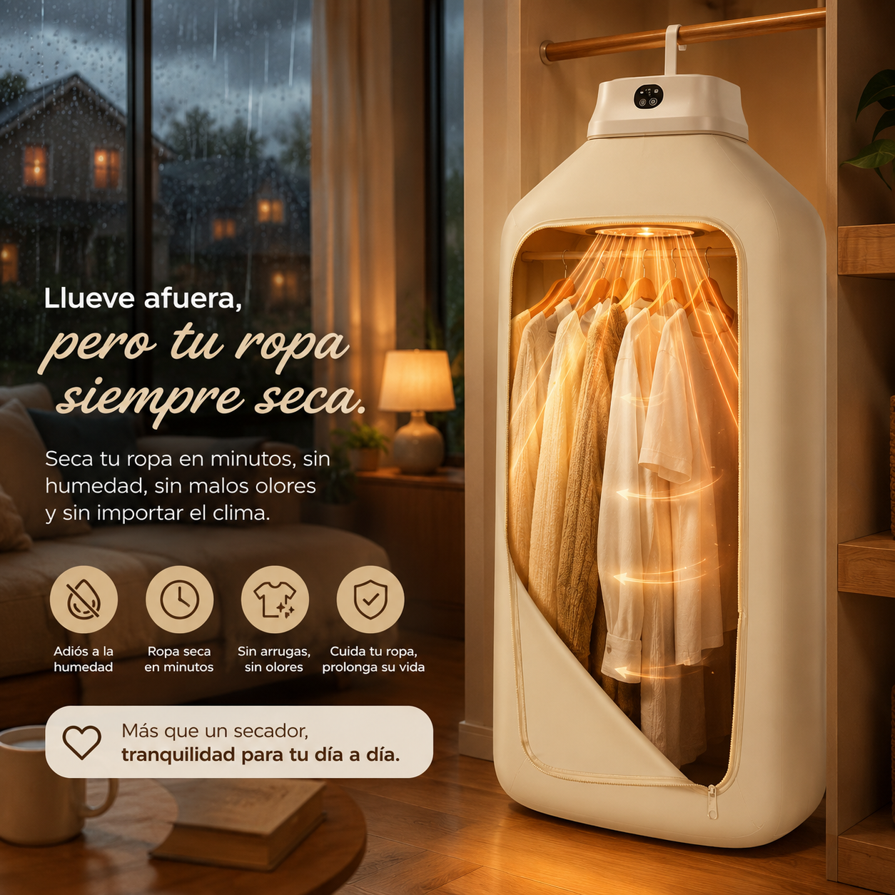 SecaMax™ – Seca hasta 8 prendas en minutos, sin tendedero, sin esperas