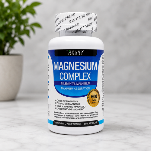MagnaZen™ – Magnesio Complex Premium 600 mg | Máxima Absorción, Relajación Muscular & Equilibrio Mental
