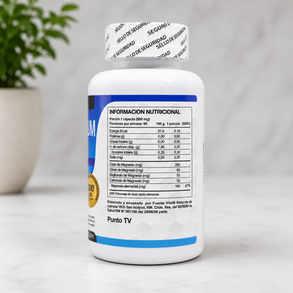 MagnaZen™ – Magnesio Complex Premium 600 mg | Máxima Absorción, Relajación Muscular & Equilibrio Mental