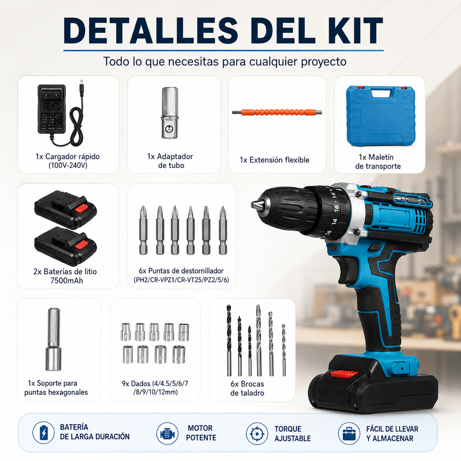 Taladro TaladroMax Pro en uso