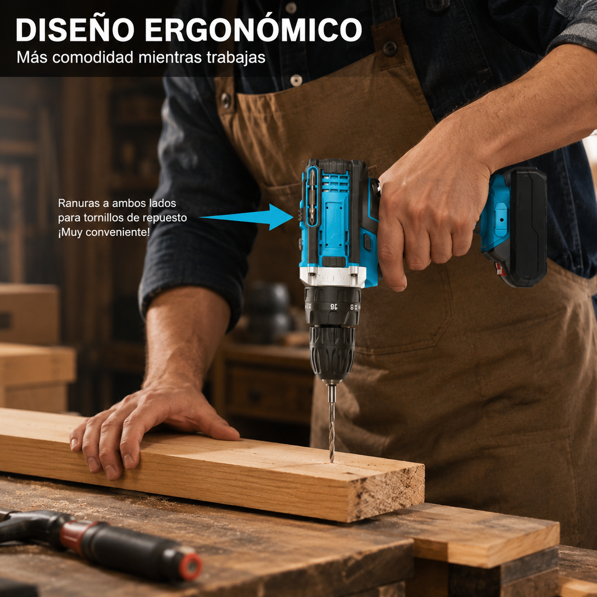 TaladroMax Pro™ - Taladro Inalámbrico + Maletín Completo con Accesorios